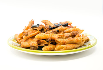 tasty pasta Italian meat sauce pasta on the table
