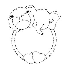 cute elephant with lion card