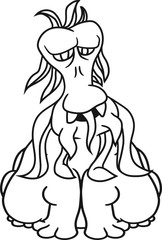 fett dick groß tentakel alien monster hässlich horror ausserirdischer halloween comic cartoon