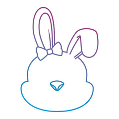 cute female rabbit character icon