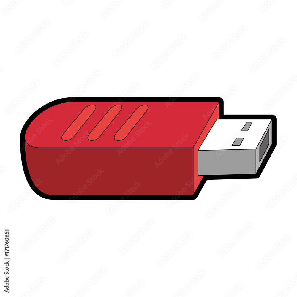 Poster usb memory isolated icon