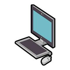 Obraz na płótnie Canvas computer desktop isolated icon