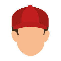 delivery worker with cap uniform