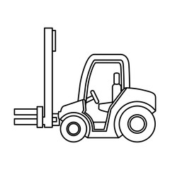 cart forklift isolated icon