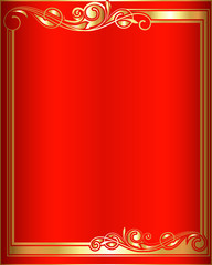 Golden Swirl Floral Frame