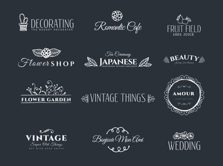 Collection of vintage patterns. Flourishes calligraphic ornaments and frames. Retro style of design elements, postcard, banners, logos. Vector template