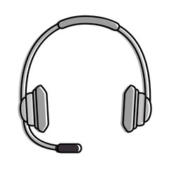 headset communication isolated icon