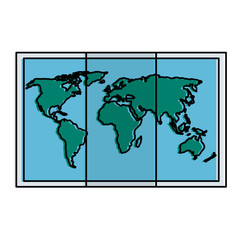 world map paper icon