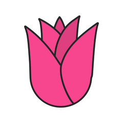 Rosebud color icon
