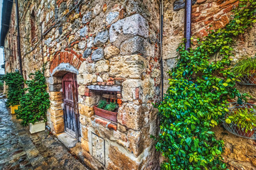 Rustic wall in Monteriggioni
