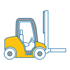 cart forklift isolated icon vector illustration design