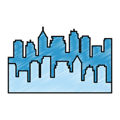 cityscape buildings silhouette icon vector illustration design