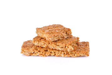 cereal bar on white background