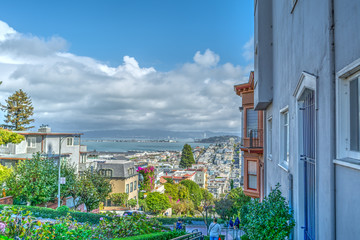 Lombard street in San Francisco