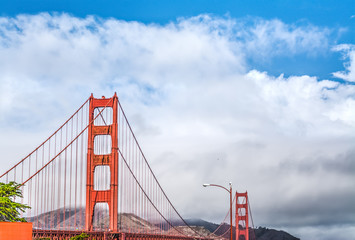 World famous Golden Gate bridge in San Francisco