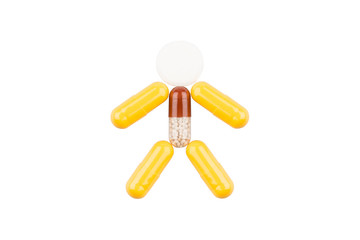 Pills in the form of a man