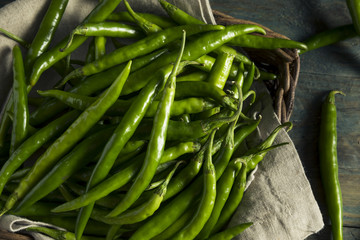 Organic Green Finger Peppers