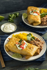 Deep Fried Beef Chimichanga Burrito