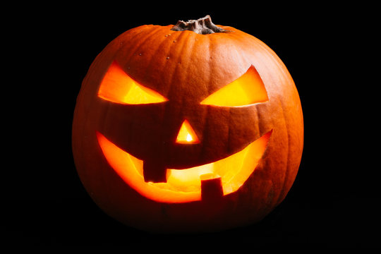 Halloween pumpkin isolated on black