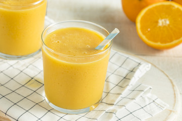 Sweet Homemade Orange Smoothie Milkshake