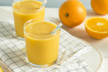 Sweet Homemade Orange Smoothie Milkshake