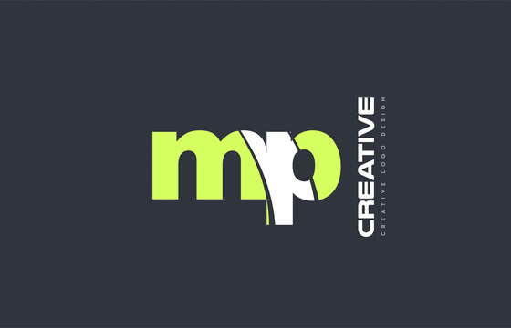 green letter mp m p combination logo icon company design joint joined