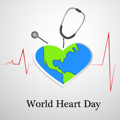 illustration of elements of World Heart Day Background
