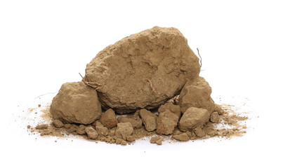 Dirt pile isolated on white background