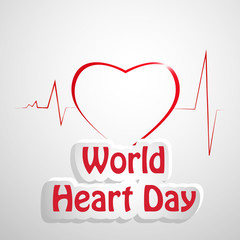 illustration of elements of World Heart Day Background