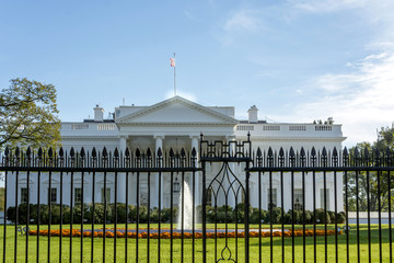 The White House behind the fence