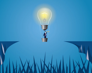 Lightbulb as Idea Solution Symbol. Vector Illustration