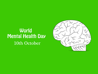 illustration of elements of World Mental Health Day Background