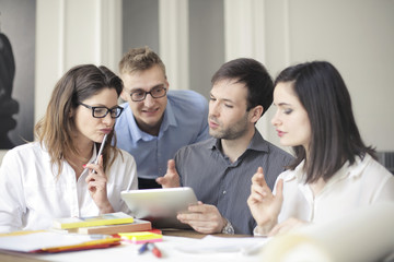 Discussing a business plan