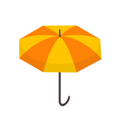 open umbrella with a long handle to protect from rain. vector illustration in isometric isolated from background