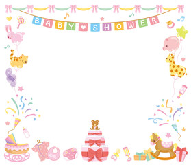 ベビーシャワーフレーム（GIRL）