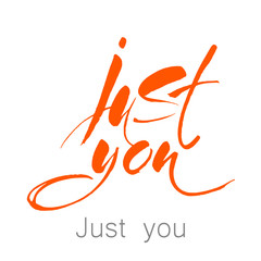 just you lettering