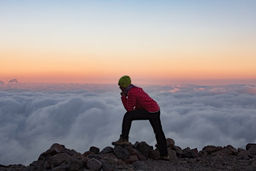 Georgia Girl in the mountains above the clouds