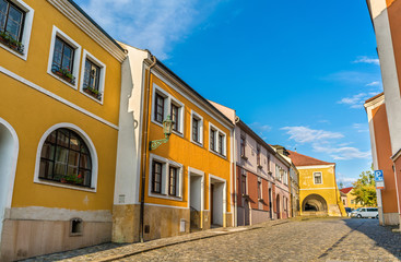 Fototapeta na wymiar Buildings in the old town of Prerov, Czech Republic