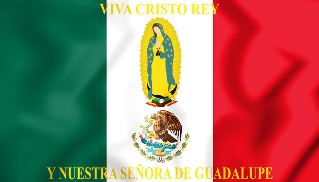 3D Mexico Flag Cristeros.