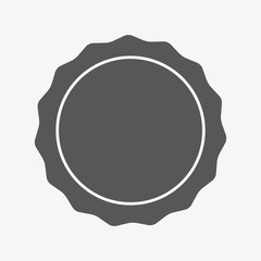 circle seal stamp lace. vector illustration
