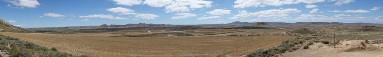 The desert of the bardenas reales in navarra