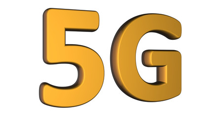 Naklejka premium 3d render 5G