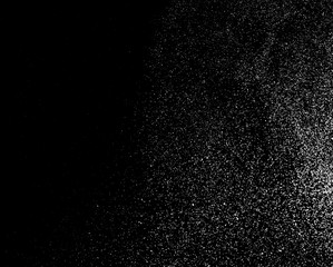 dust explosion on a black background for graphic resources.