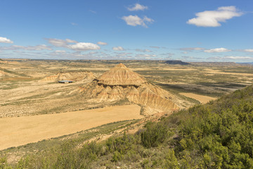 The desert of the bardenas reales in navarra