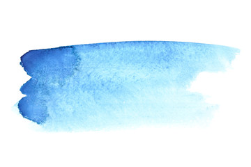 Blue watercoluor brush stroke