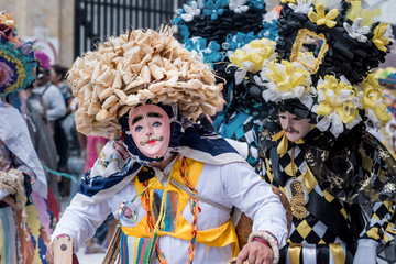 Fototapeta na wymiar Chor at carnaval zoque coiteco