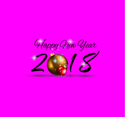 Fototapeta na wymiar 2018 Happy New Year Background for your Seasonal Flyers and Greetings Card or Christmas themed invitations