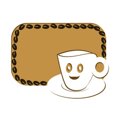 A cup of Coffee with a label