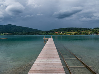 The mountain lake Tegernsee in Bavaria, Germany