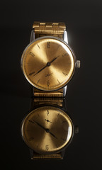 Vintage gold wrist watch